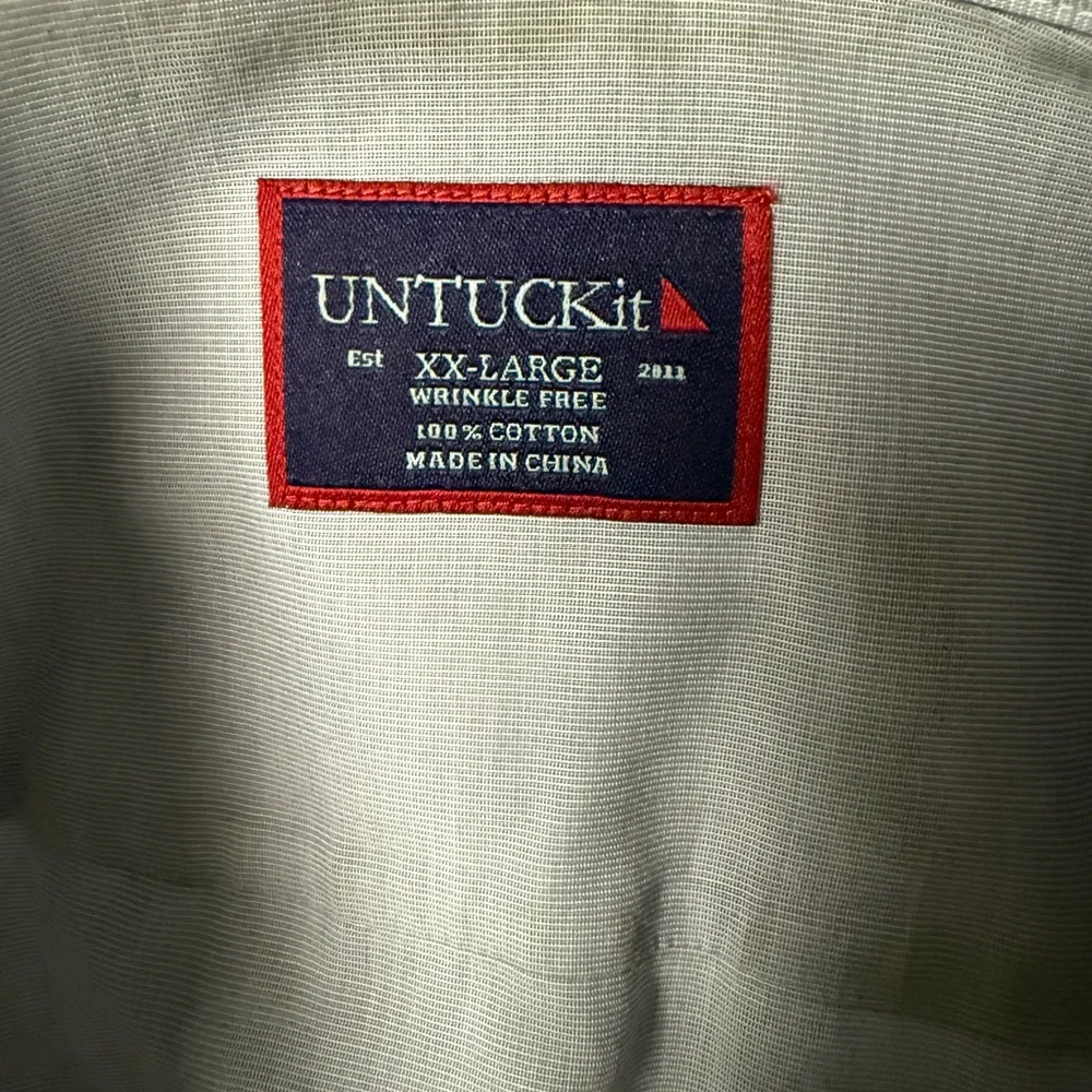UNTUCKit Men's Light Gray Long-Sleeve Button-Up Shirt 2XL - Picture 5 of 5